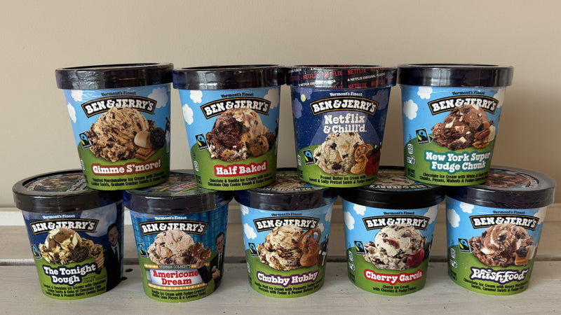 Ben & Jerry’s Eiscreme-Probierpaket mit 10 klassischen Sorten